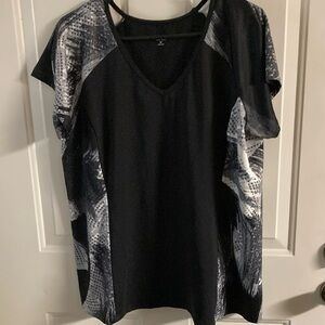 Black and Gray Women's Top